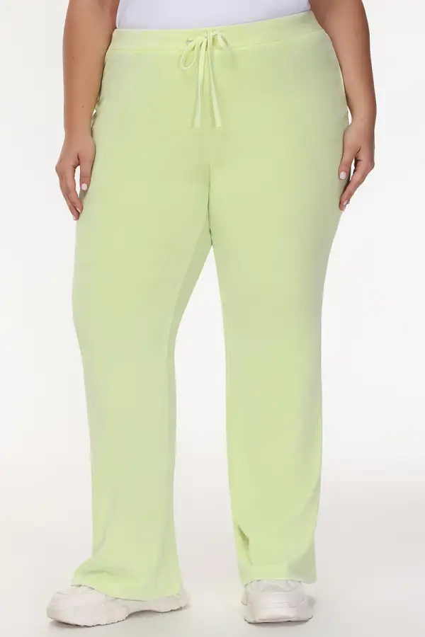 Plus-Size Big Bling Towel Terry Track Pants