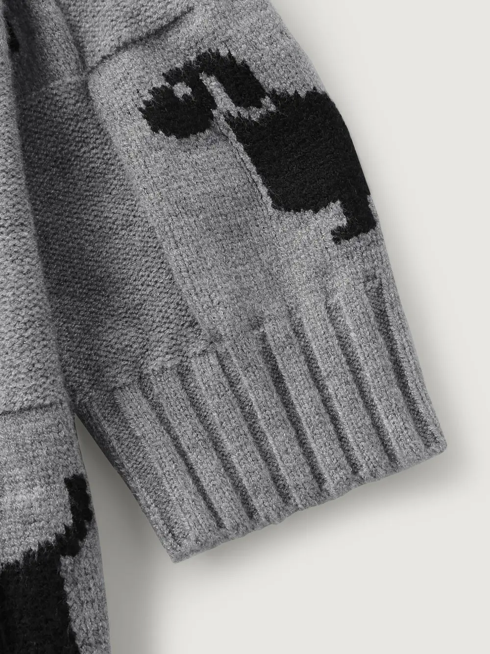 Supersoft Textured Dog Print Pullover