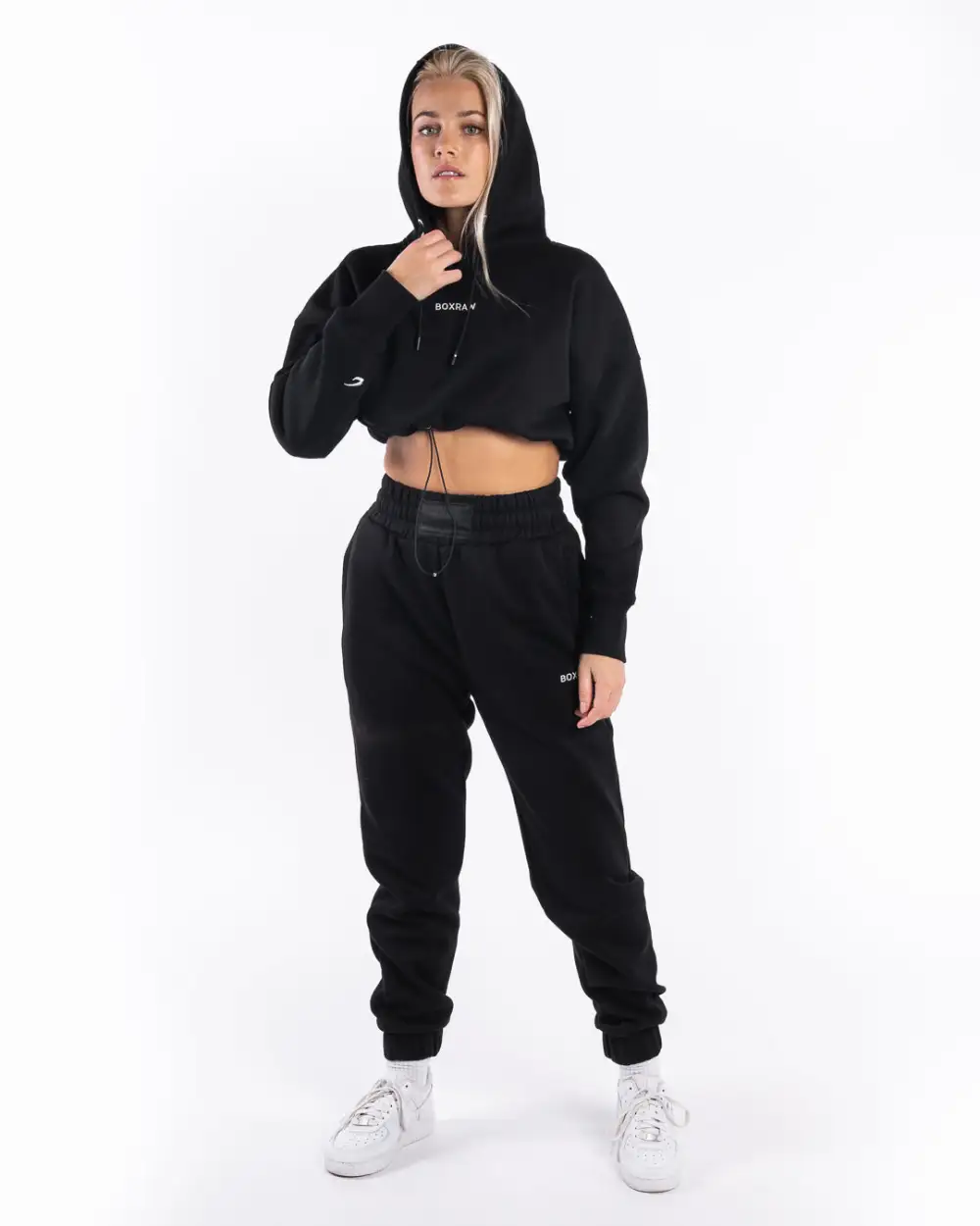 Johnson Cropped Hoodie - Black