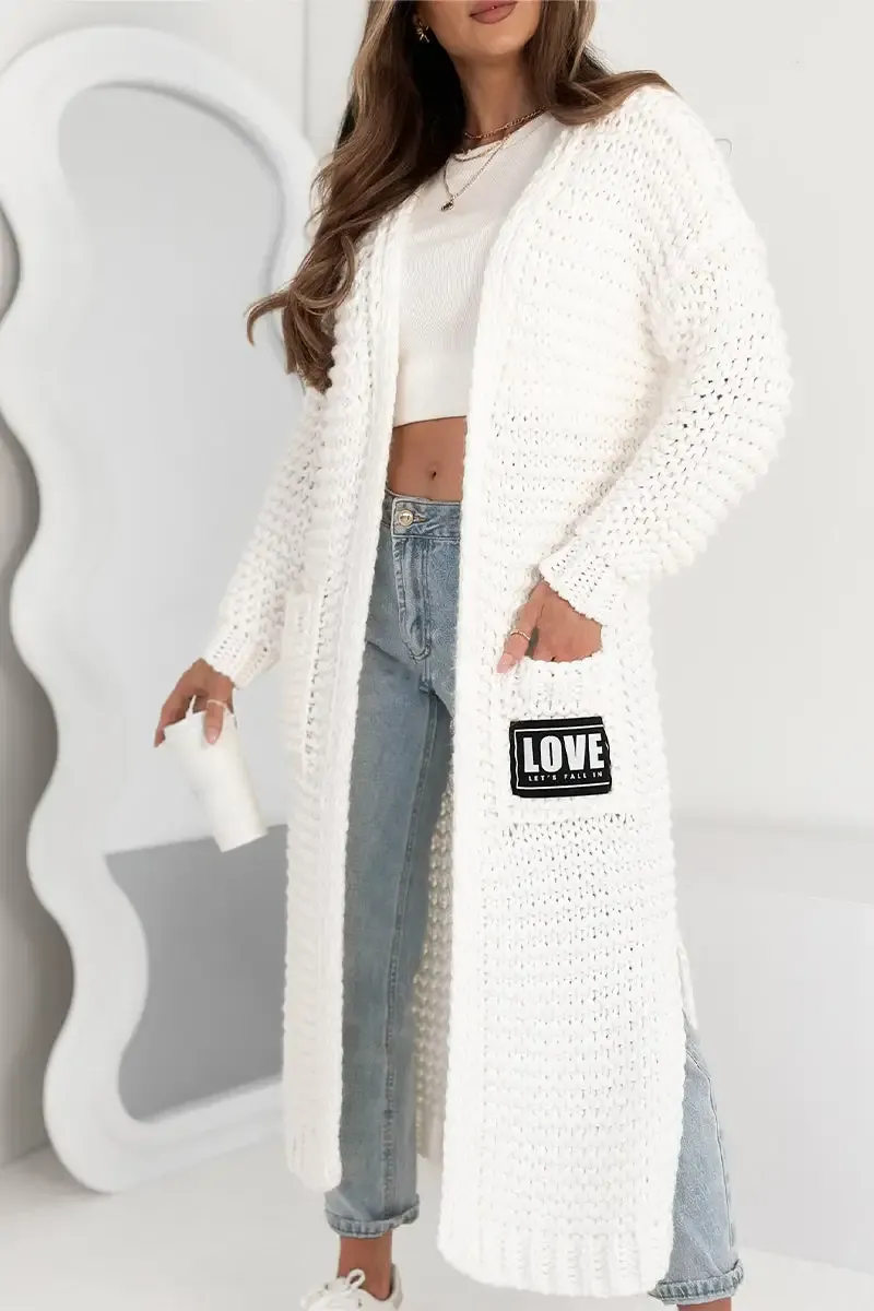 Women's Knitted Casual Long Cardigan