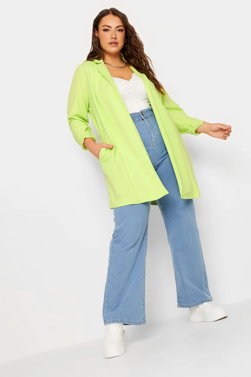YOURS Curve Hot Pink Longline Blazer