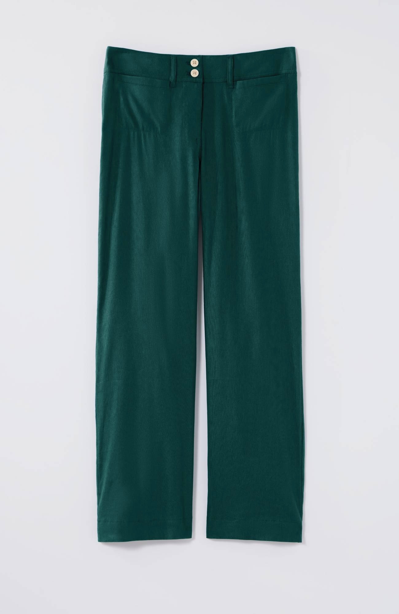 linen-stretch wide-leg crops