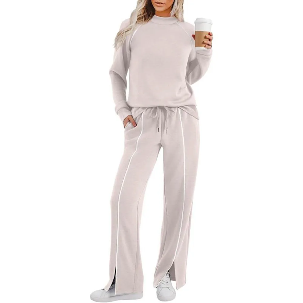 Women's 2 Piece Lounge Set  Wide Leg Pant Matching Sets