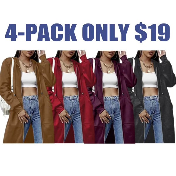 Women's Casual Zip - Up Fleece Hoodie Jacket