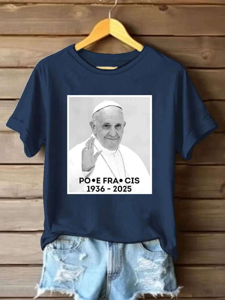 Women's Rip 1936-2025 PF Print Short Sleeve Round Neck Cotton T-Shirt