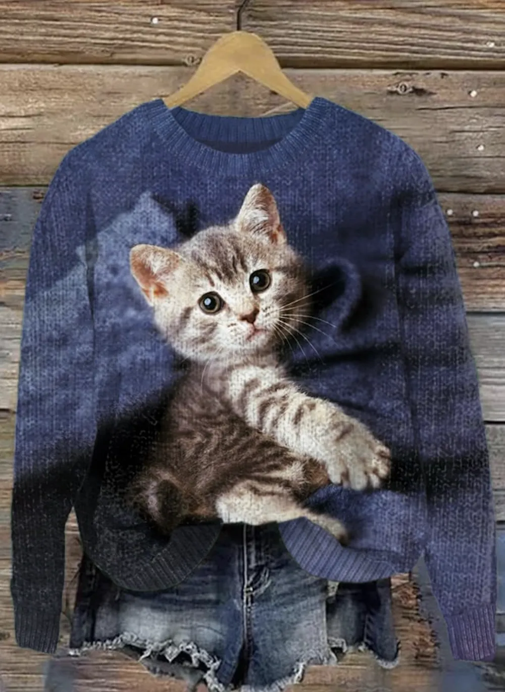 Loose Simple Maple Leaf Sweater