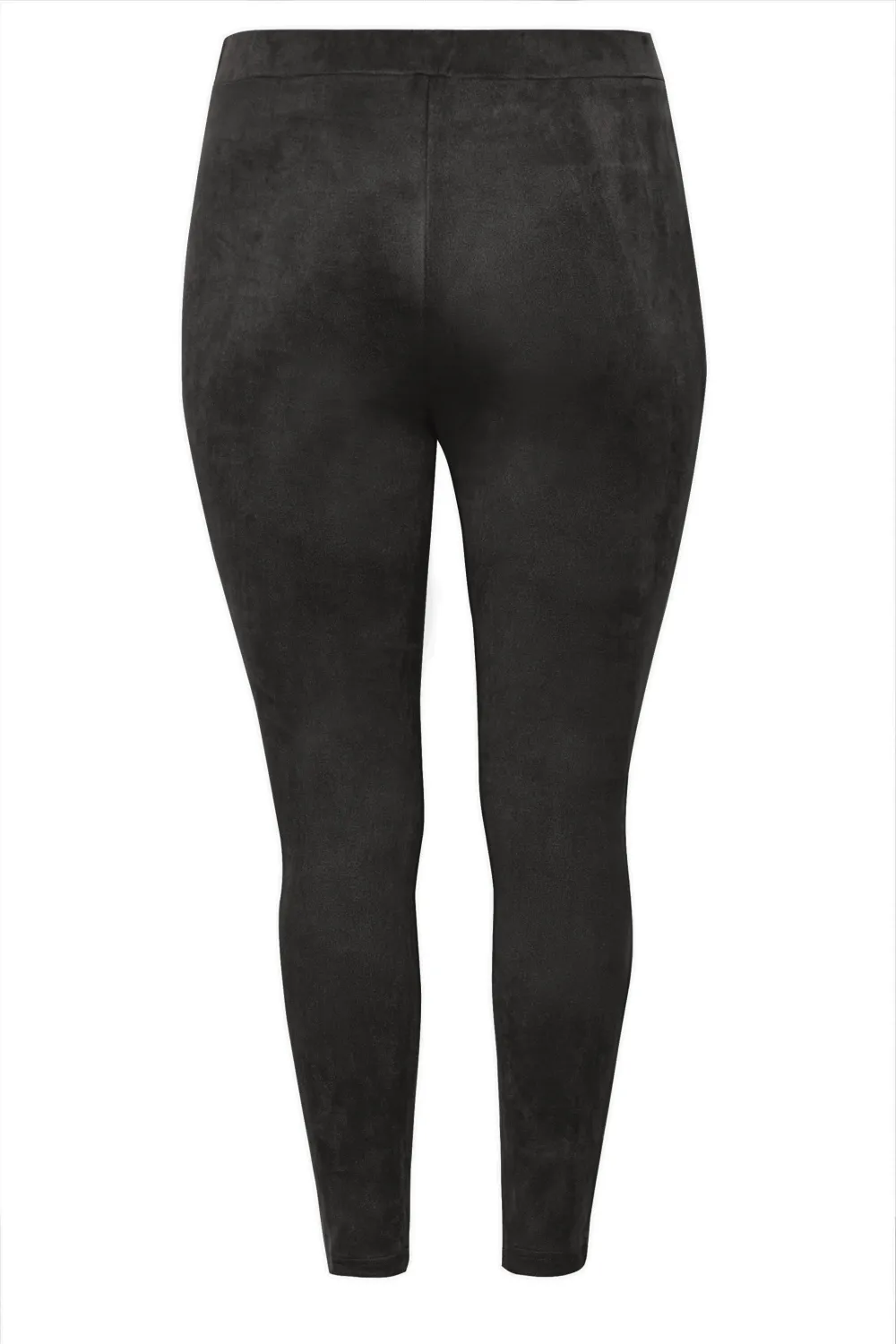 YOURS Curve Charcoal Grey Stretch Soft Touch Faux Suede High Waisted Leggings