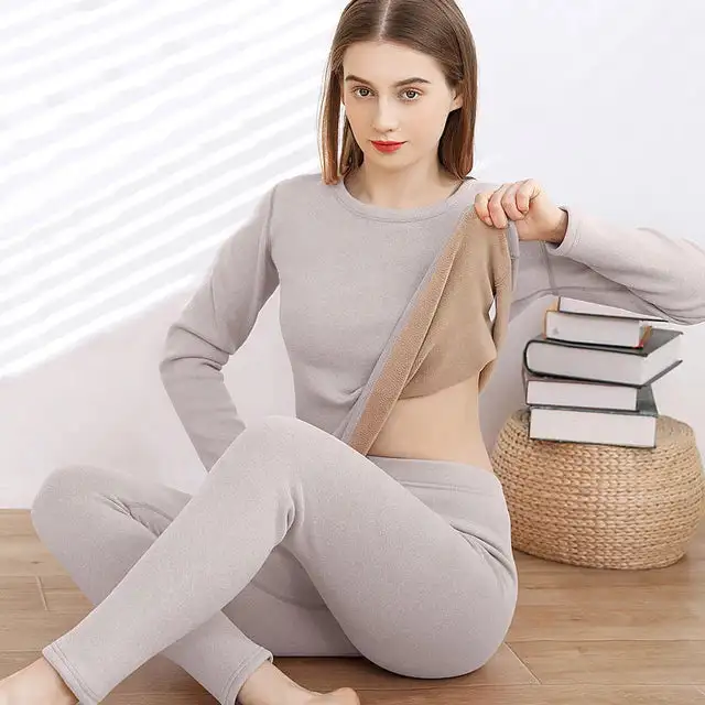Winter Thermal Underwear Double Layer Warm Lingerie Suit