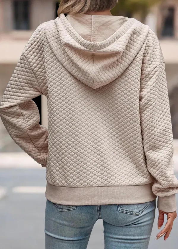 Light Coffee Tummy Coverage Long Sleeve Hoodie