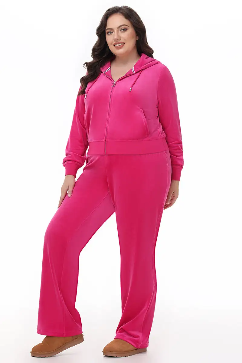 Technicolor Big Bling Velour Track Pants