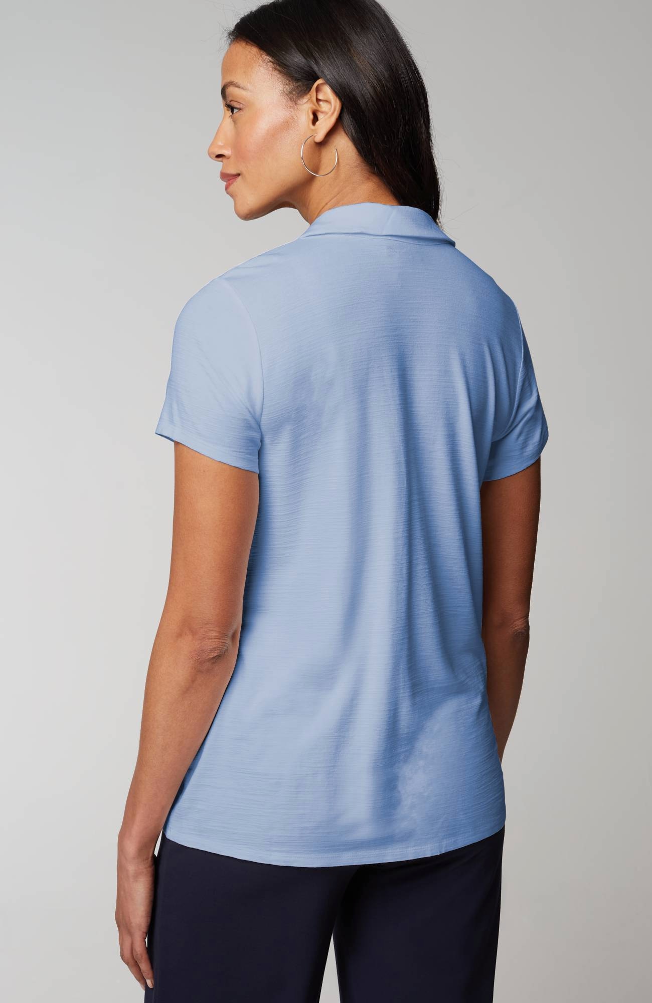 Wearever Slub-Knit Polo Top
