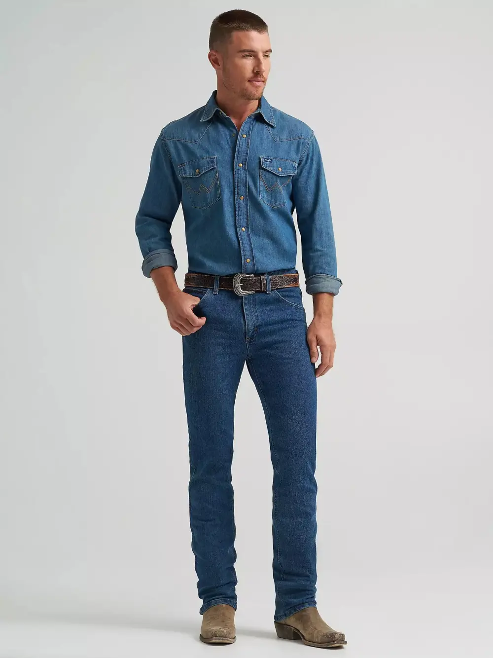 PREMIUM PERFORMANCE COWBOY CUT ADVANCED COMFORT WICKING SLIM FIT JEAN IN MIDNIGHT RINSE