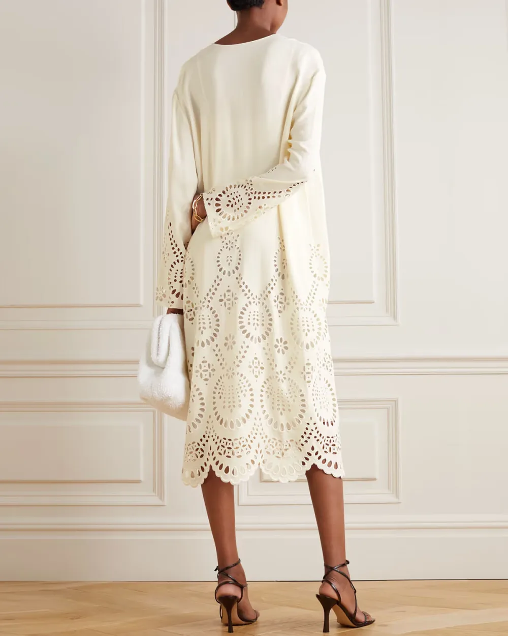 Broderie anglaise midi dress