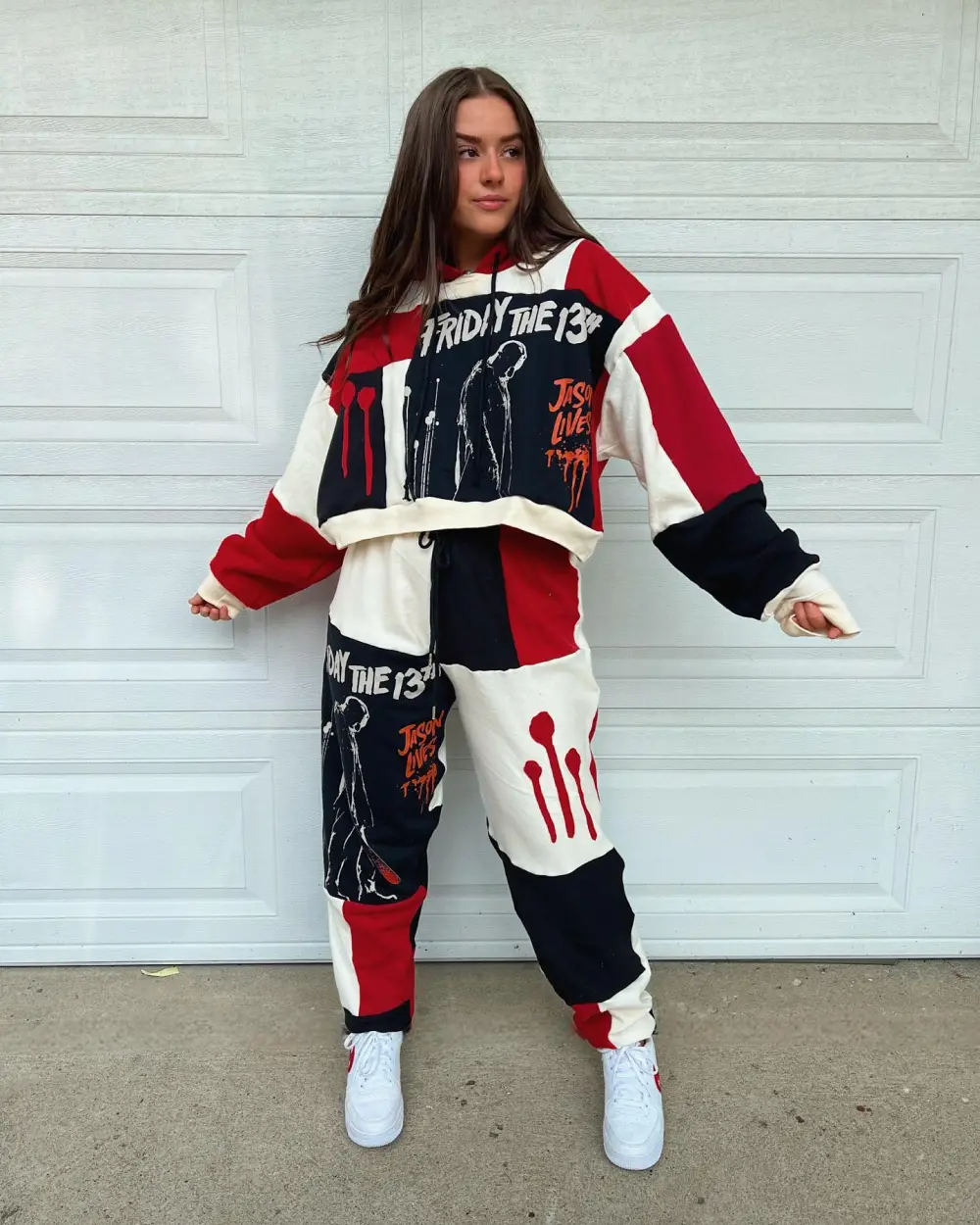 Red 2 piece set tops and bottoms how perfect and cozy piece for your Halloween day
