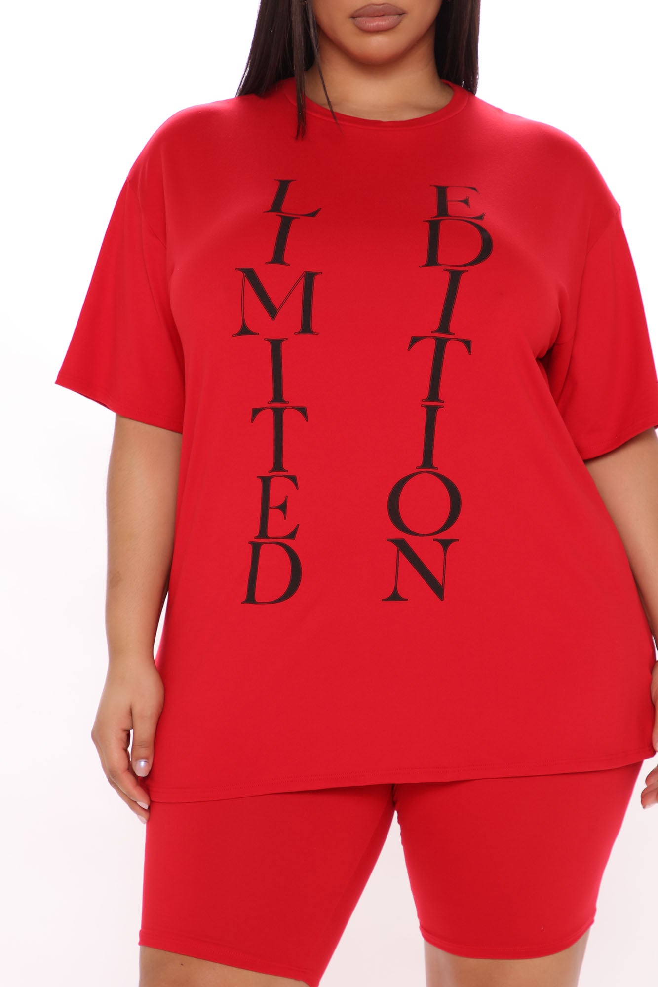 She's Limited Edition Biker Short Set - Red