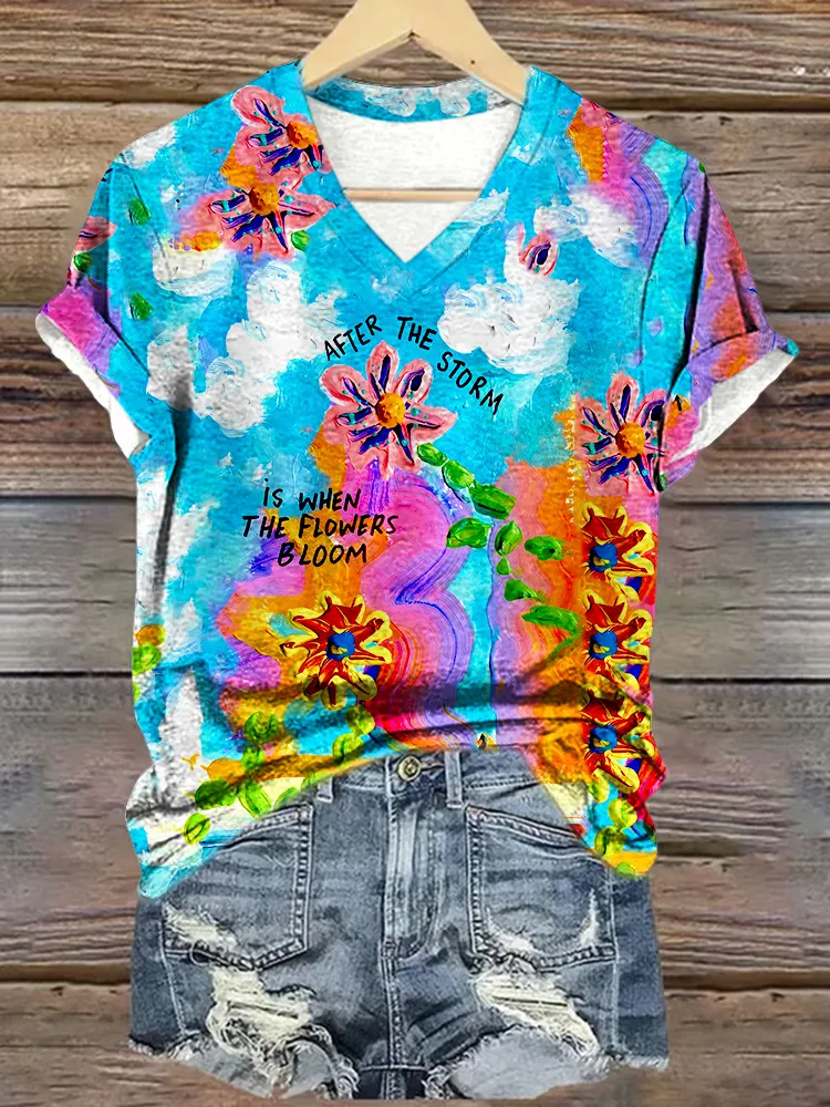 Women'S After The Storm Is When The Flowers Bloom T-Shirt