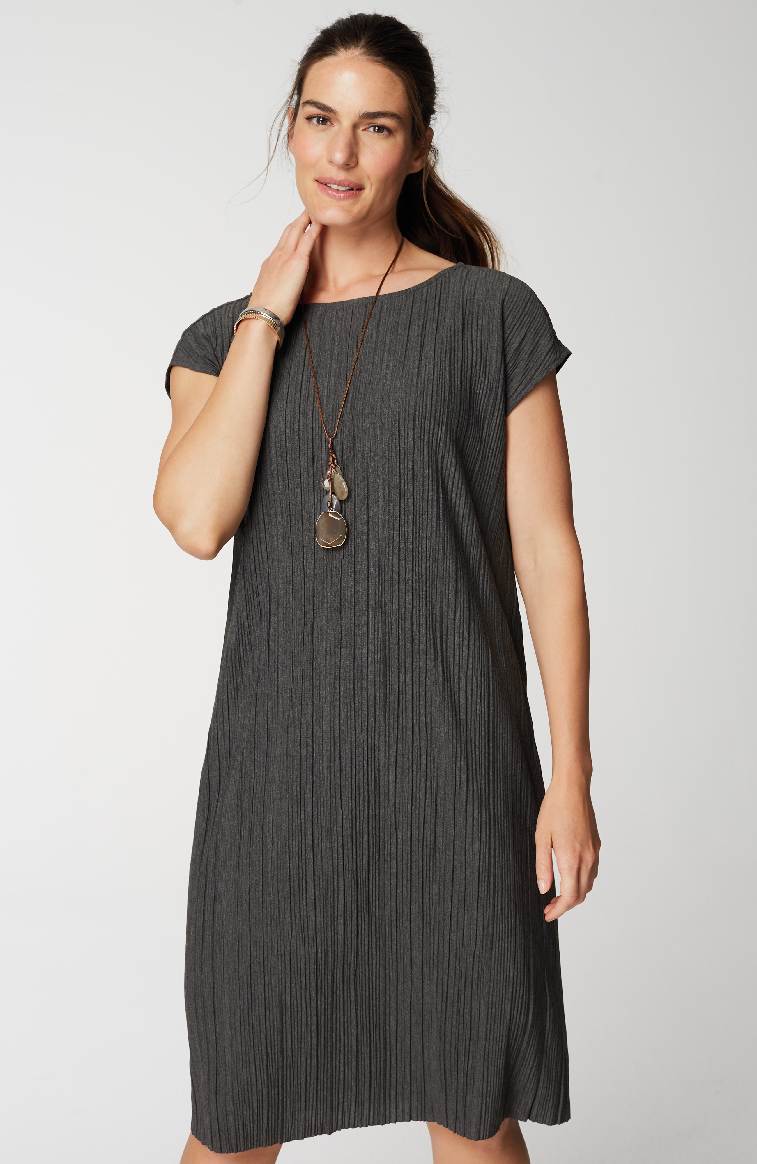 Pure Jill Pleated Knit Dress