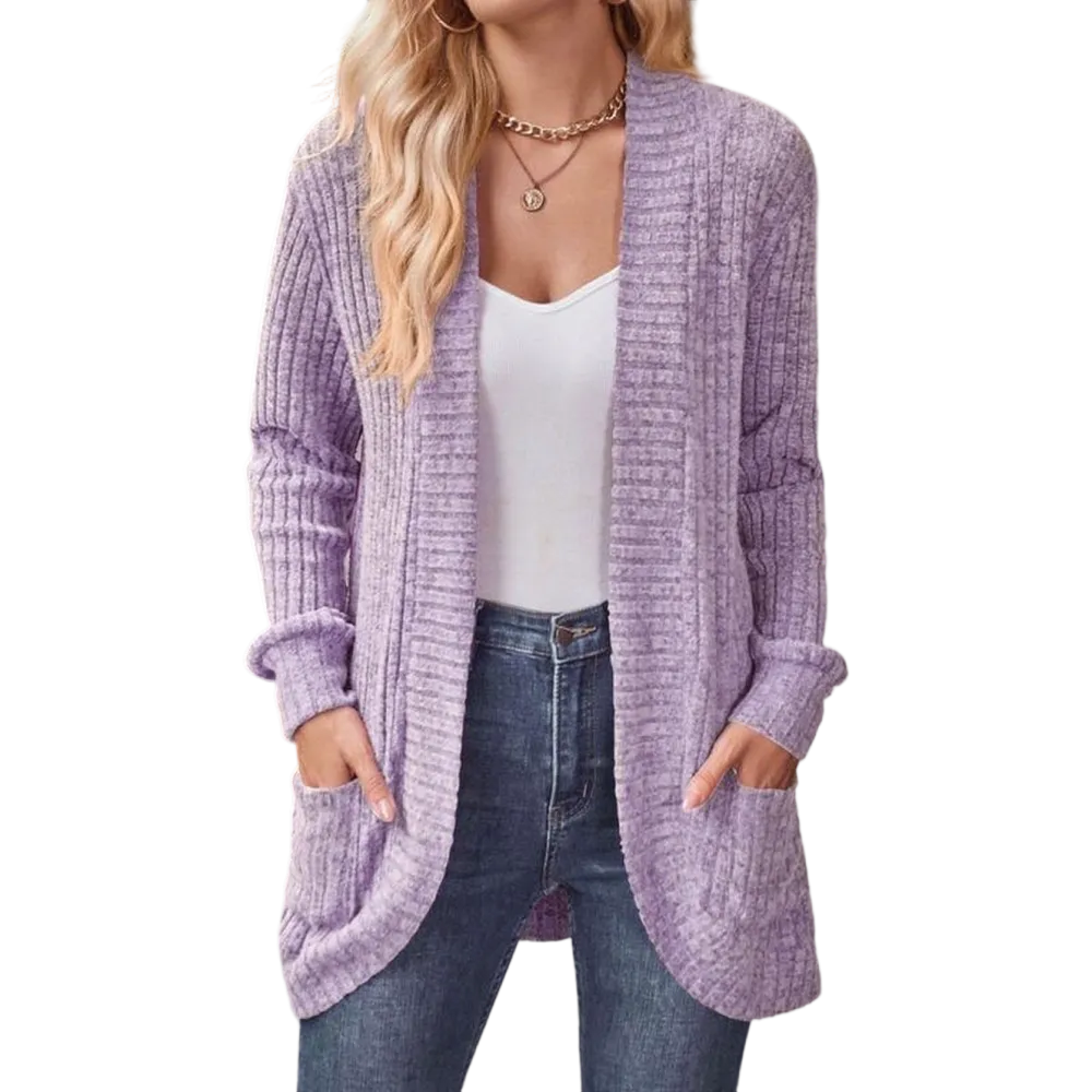 Women's Lightweight Long Open-Front Cardigan