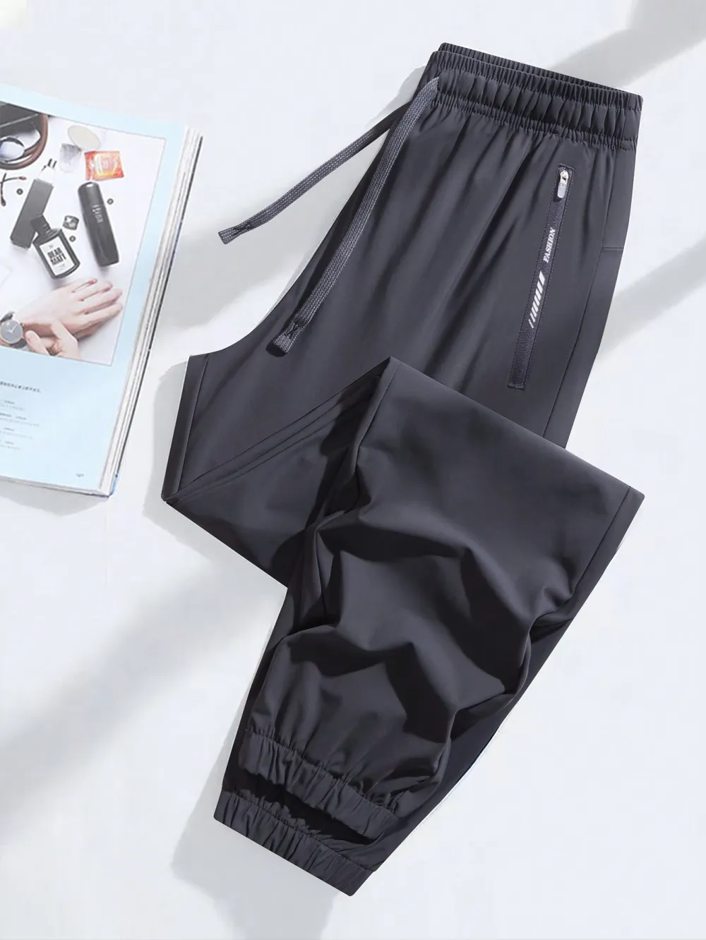 Women's Ice Silk Drawstring Pants – Lightweight, Breathable, Casual Summer Wear for Outdoor & Hiking