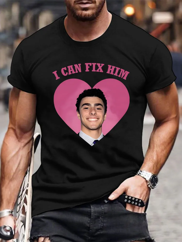 Men'S I Can Fix Him Short Sleeve Round Neck Pure Cotton T-Shirt