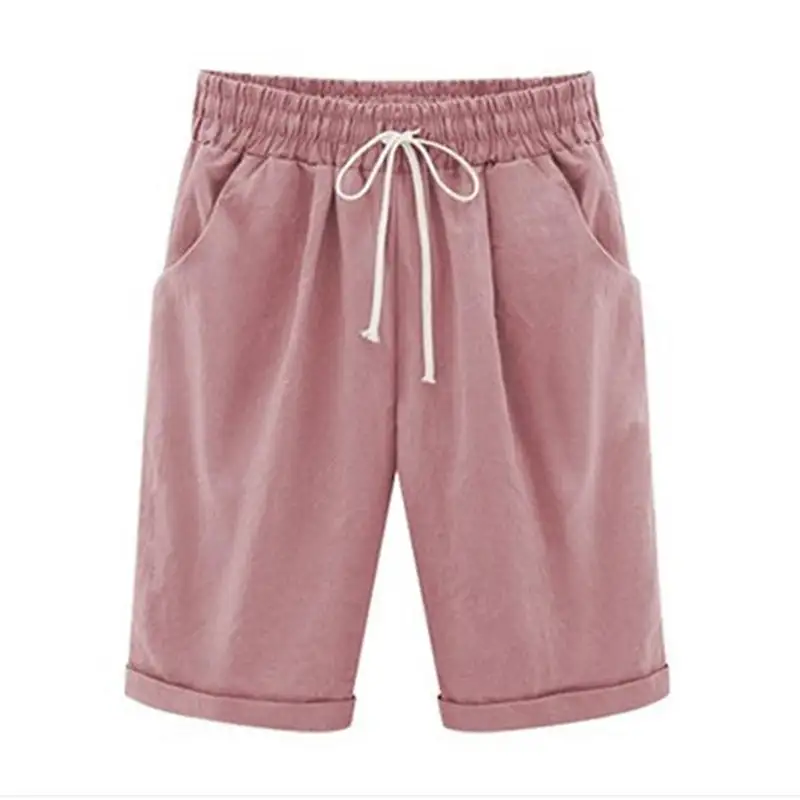 WOMEN'S FASHION ELASTIC WAISTBAND PLUS SIZE LOOSE SHORTS