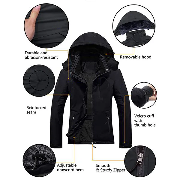 Women's Windproof Waterproof Winter Ski Jacket (Hooded)