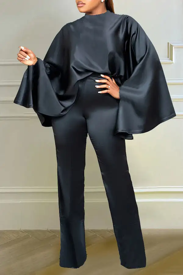 Batwing Sleeve Flowy Pant Set