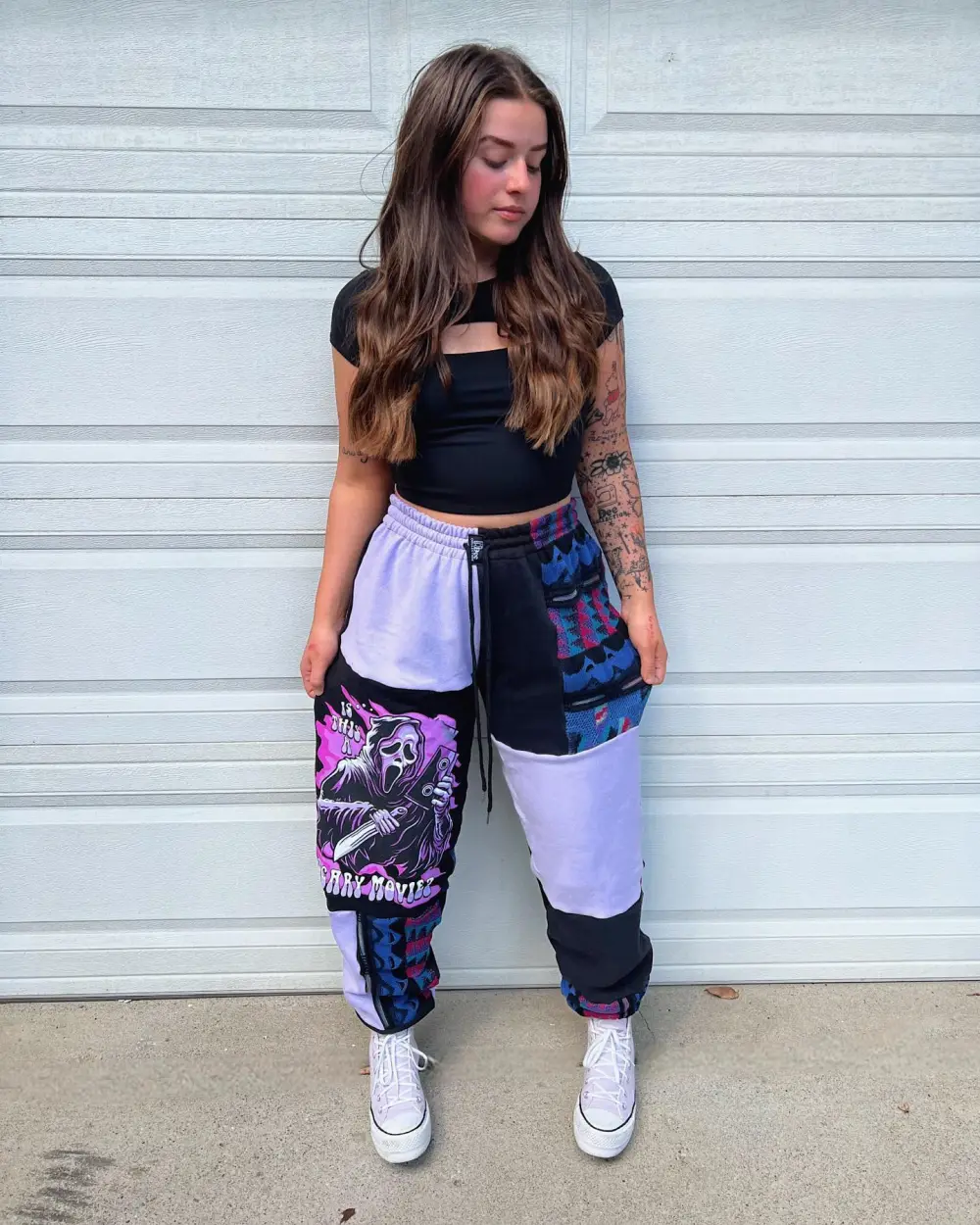 Light Purple sweatpants how perfect and cozy piece for your Halloween day