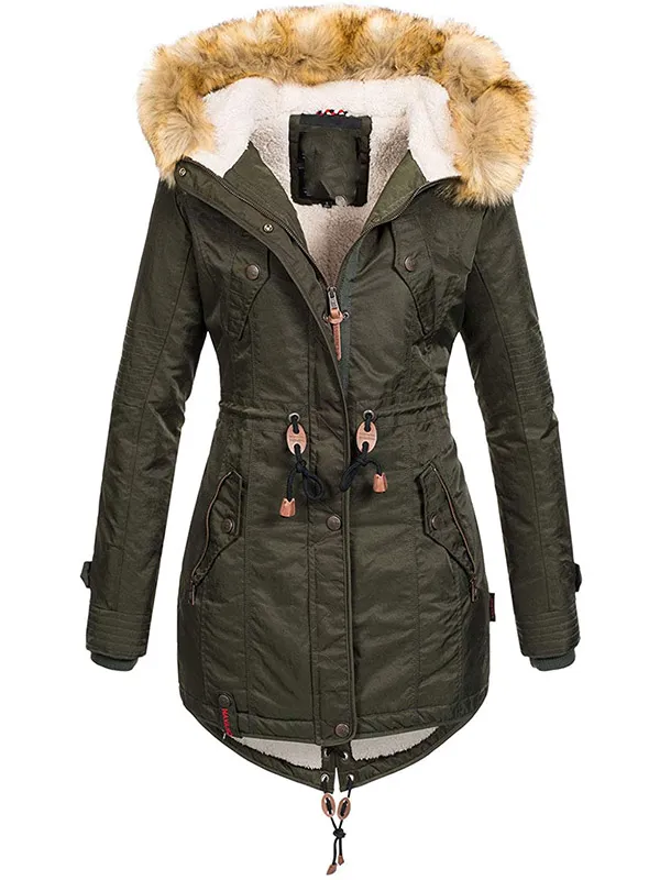 Warm Ladies Winter Jacket Teddy Fur Winter Coat Parka