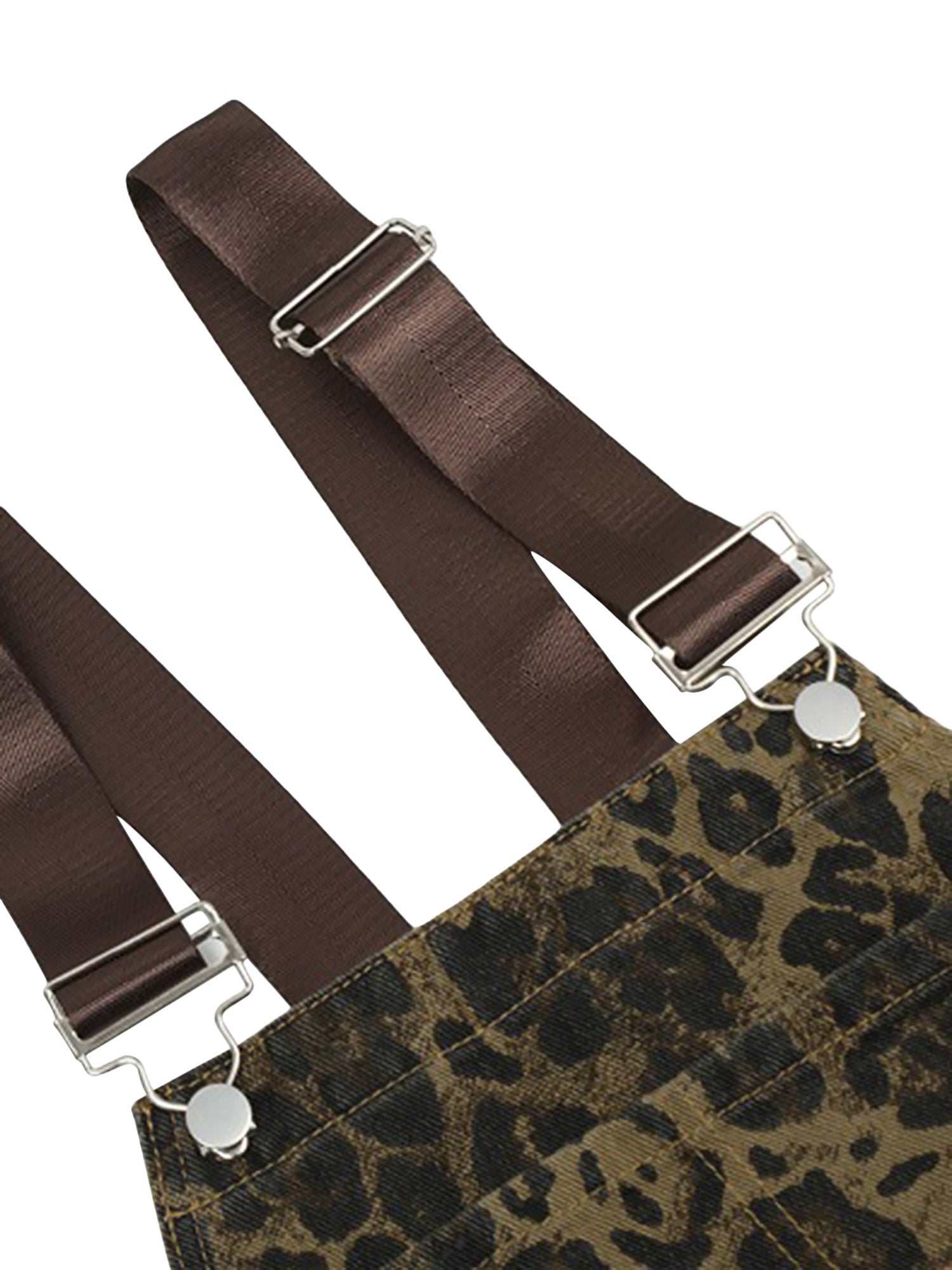 Leopard Print Street Style Workwear Overalls - 2020