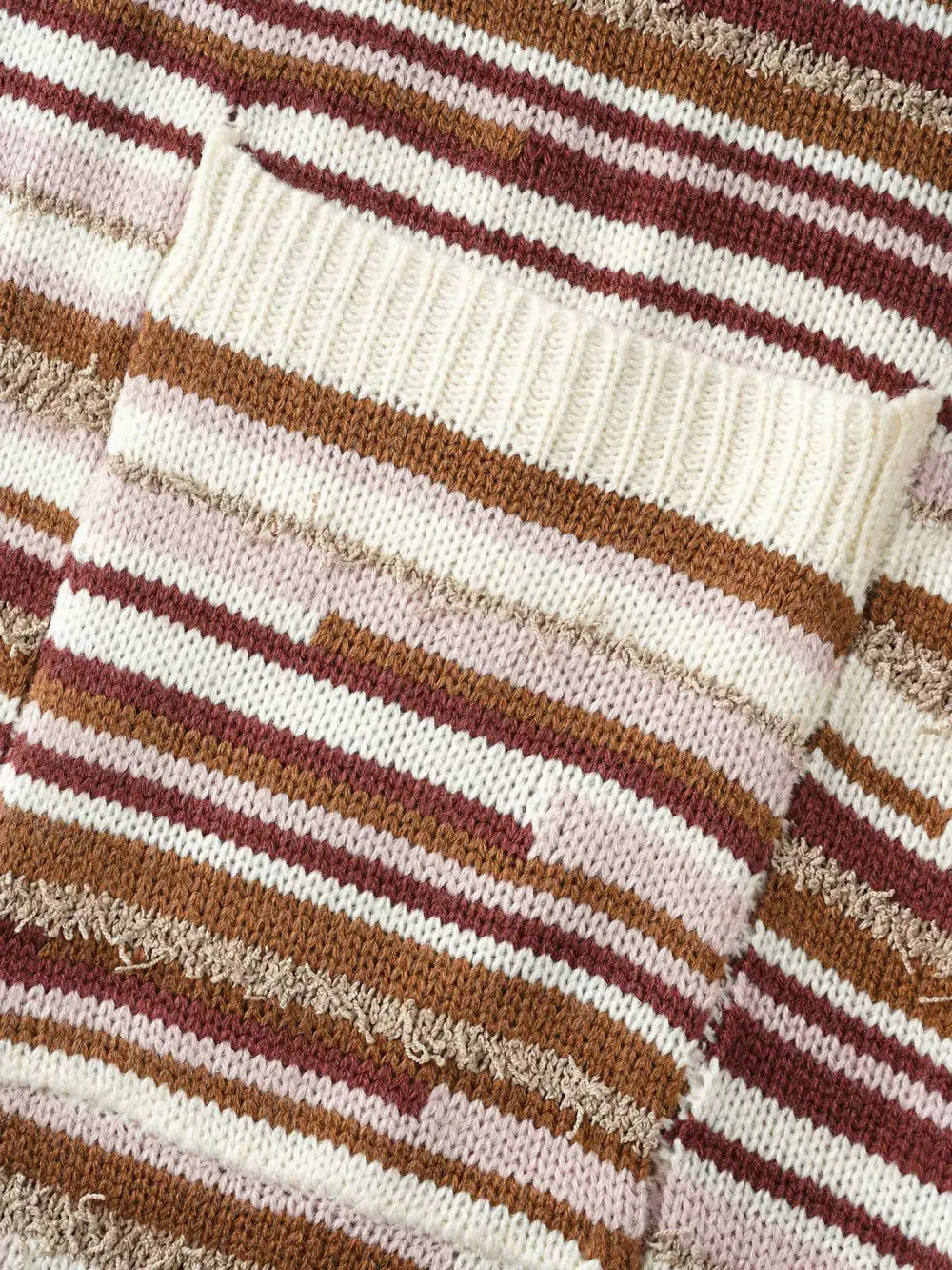 Striped Kimono Collar Pocket Cardigan