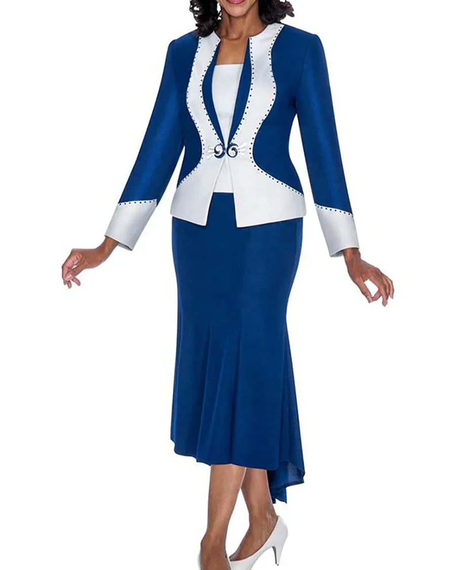 Ladies Elegant Contrast Color Versatile Dress