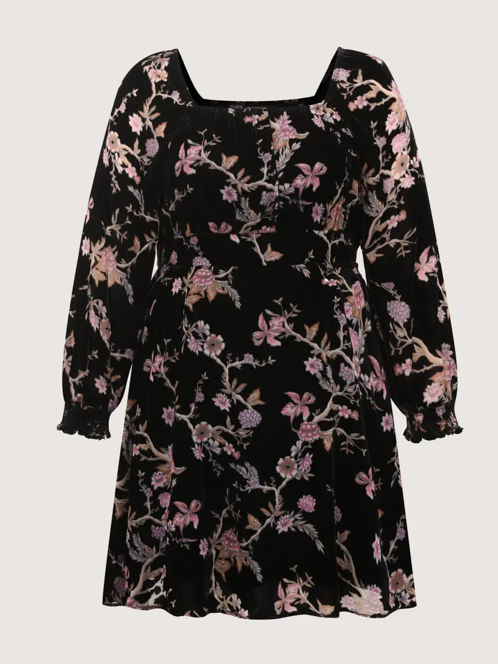 Floral Print Bust-Ease Luxe Knee-Length Dress