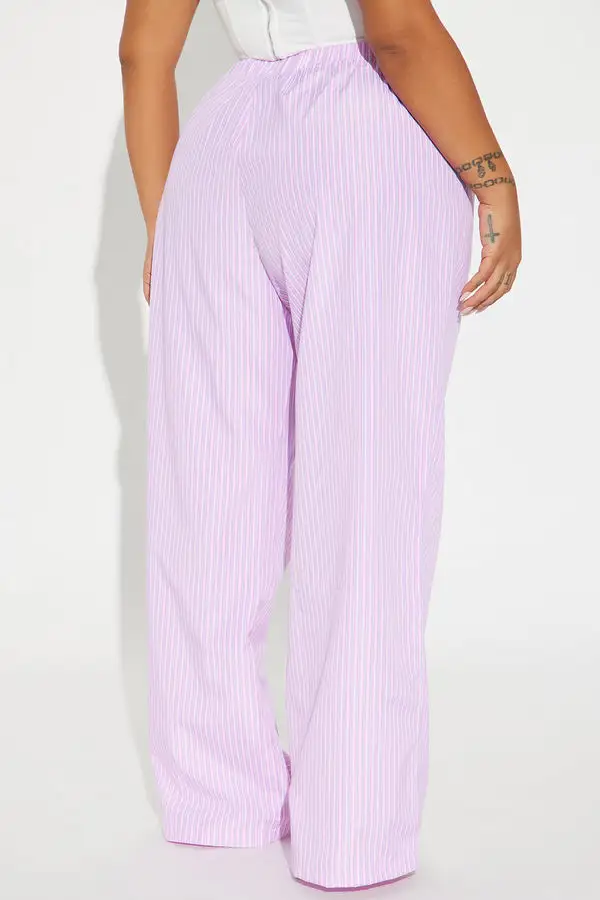 Keep Them Flowing Pinstripe Boxer Pant - Pink/combo