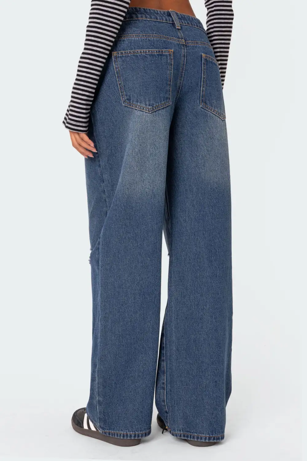 Debbie Distressed Low Rise Jeans
