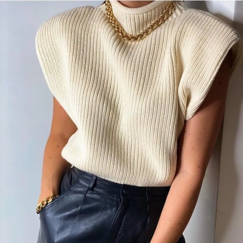 Stylish Turtleneck Sweater Vest