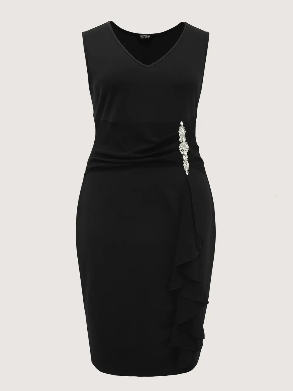 Ruched Waist Detail Sheath Midi Dress
