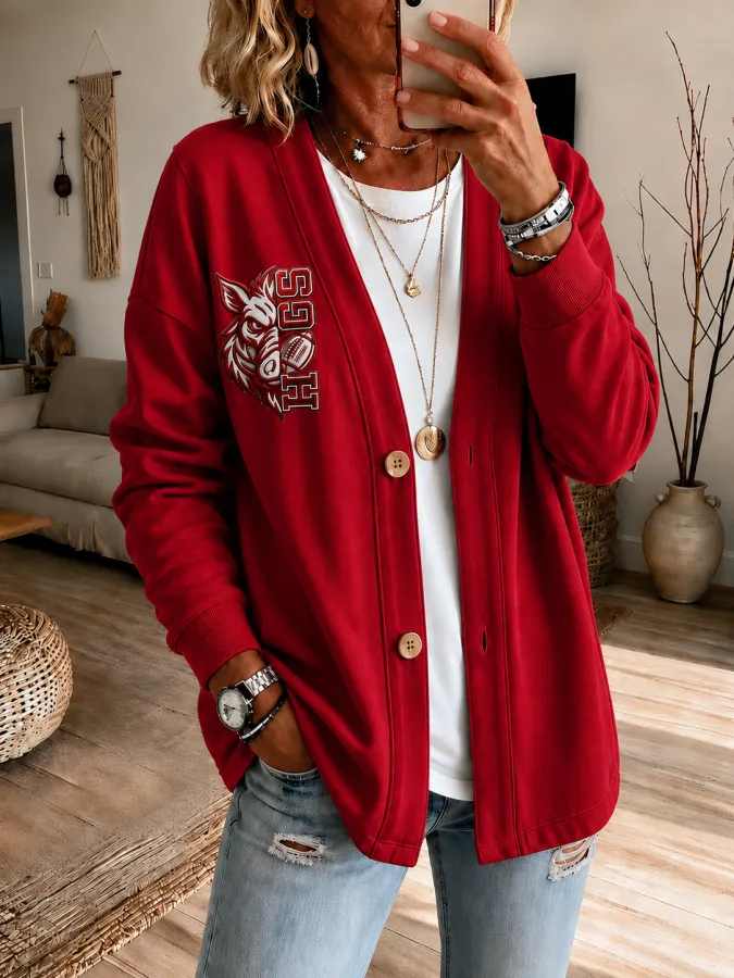 Women'S Football Fan Cardigan