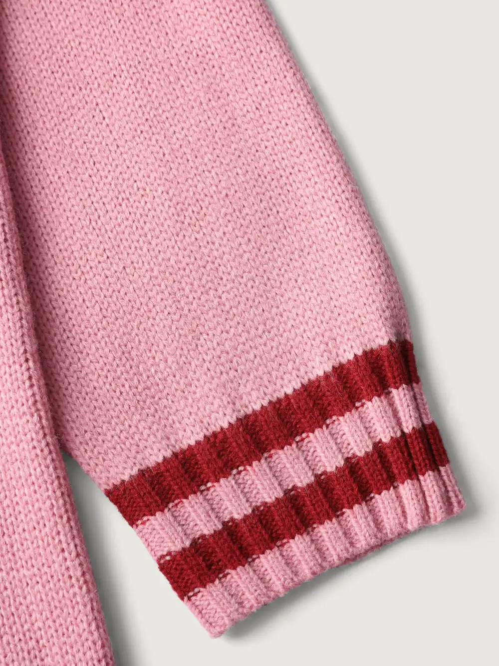 Strawberry Motif Contrast Pullover