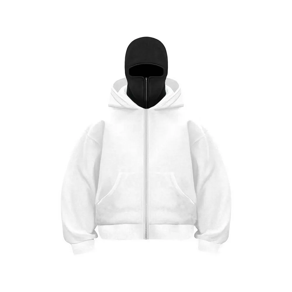 Balaclava Hoodie With Built-In Zip