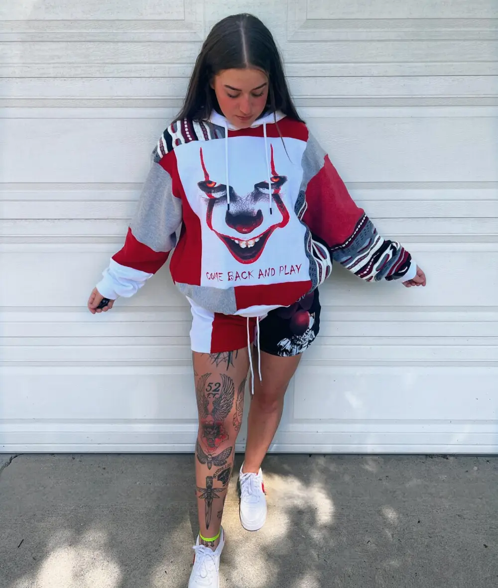 Red 2 piece set tops and bottoms how perfect and cozy piece for your Halloween day