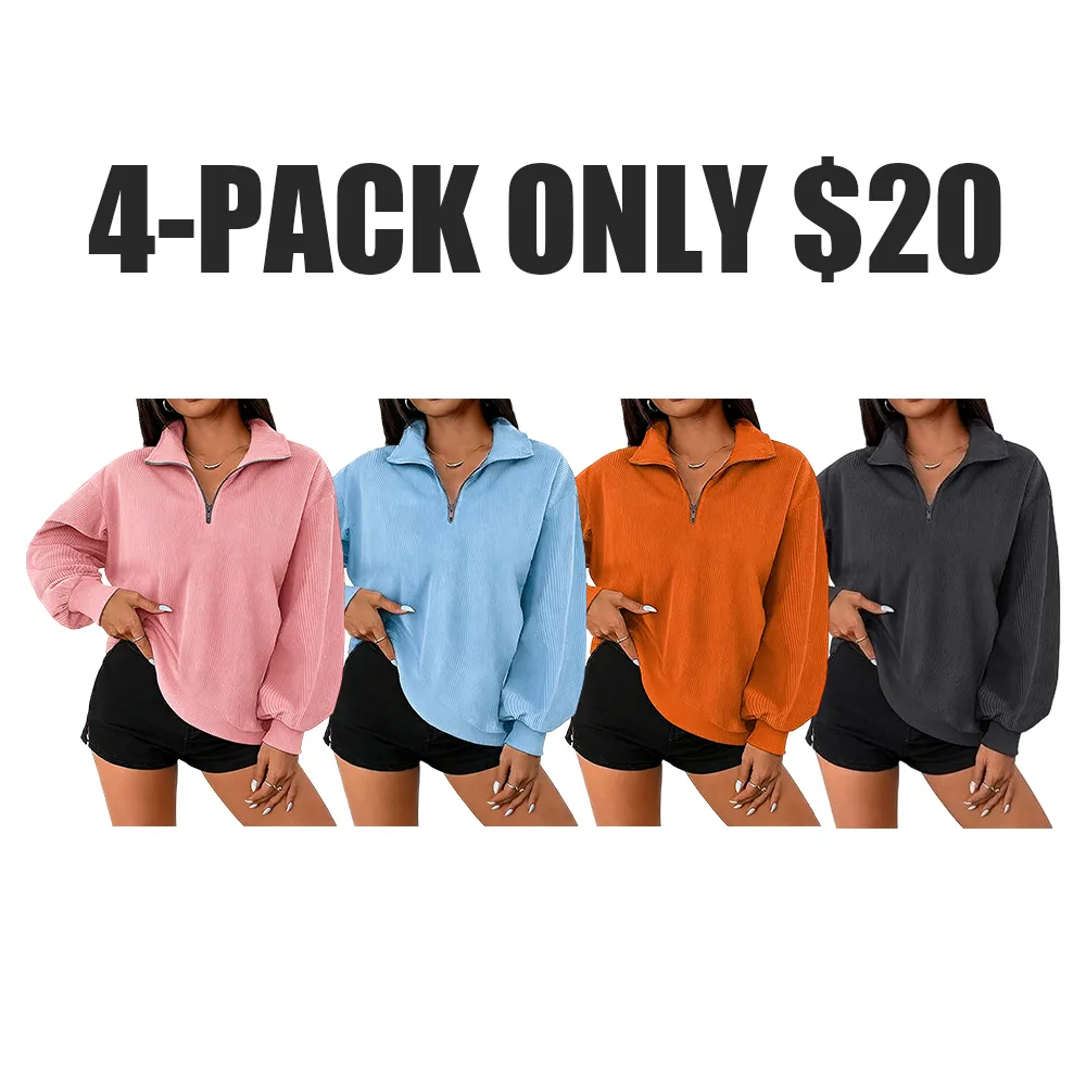 Women Casual Zip Up Sweatshirt