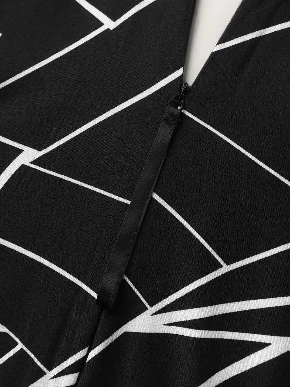 Geometric Print Waist-Defining Belted Jumpsuit