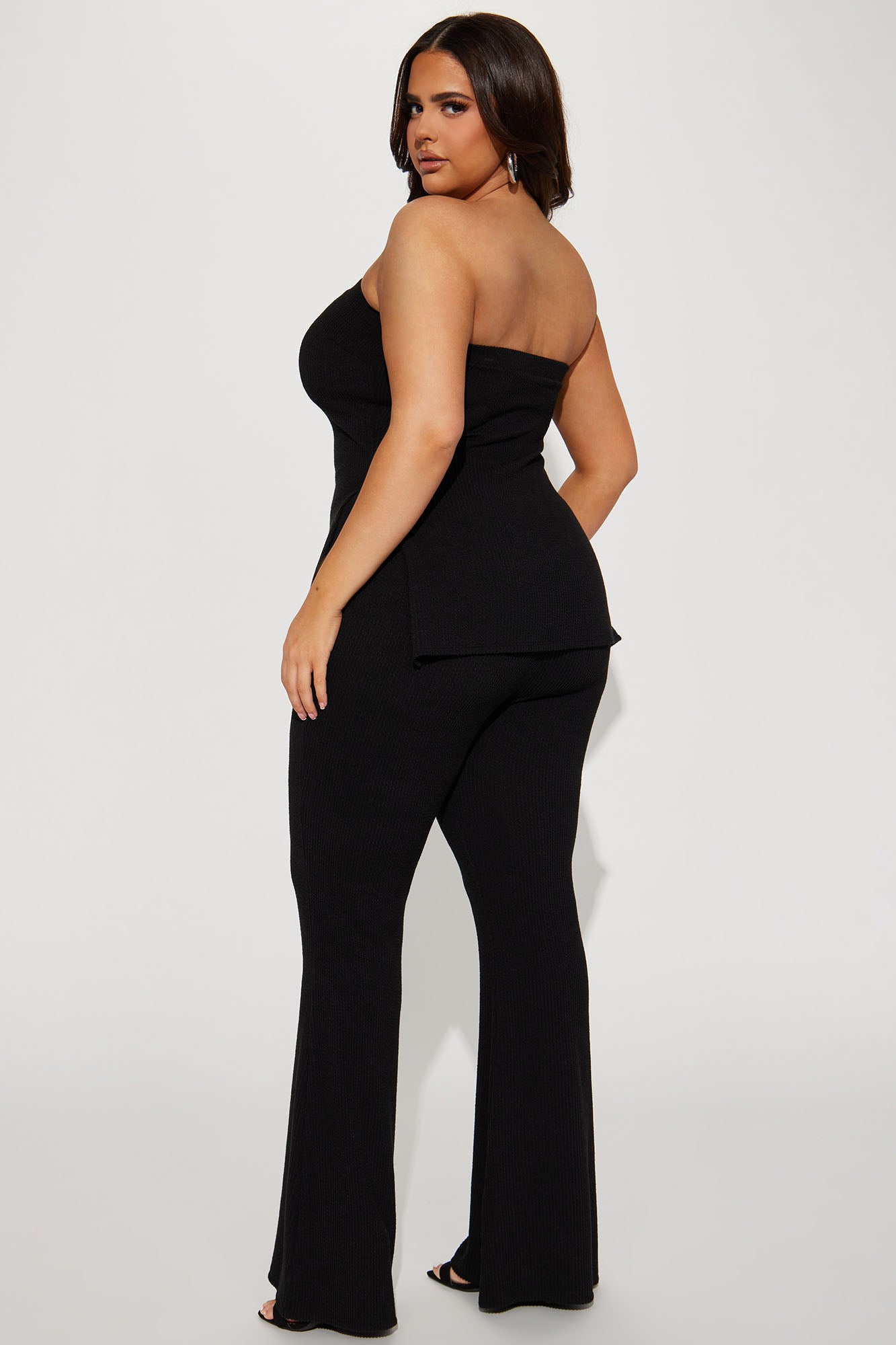 Highly Recommend Ribbed Pant Set - Black