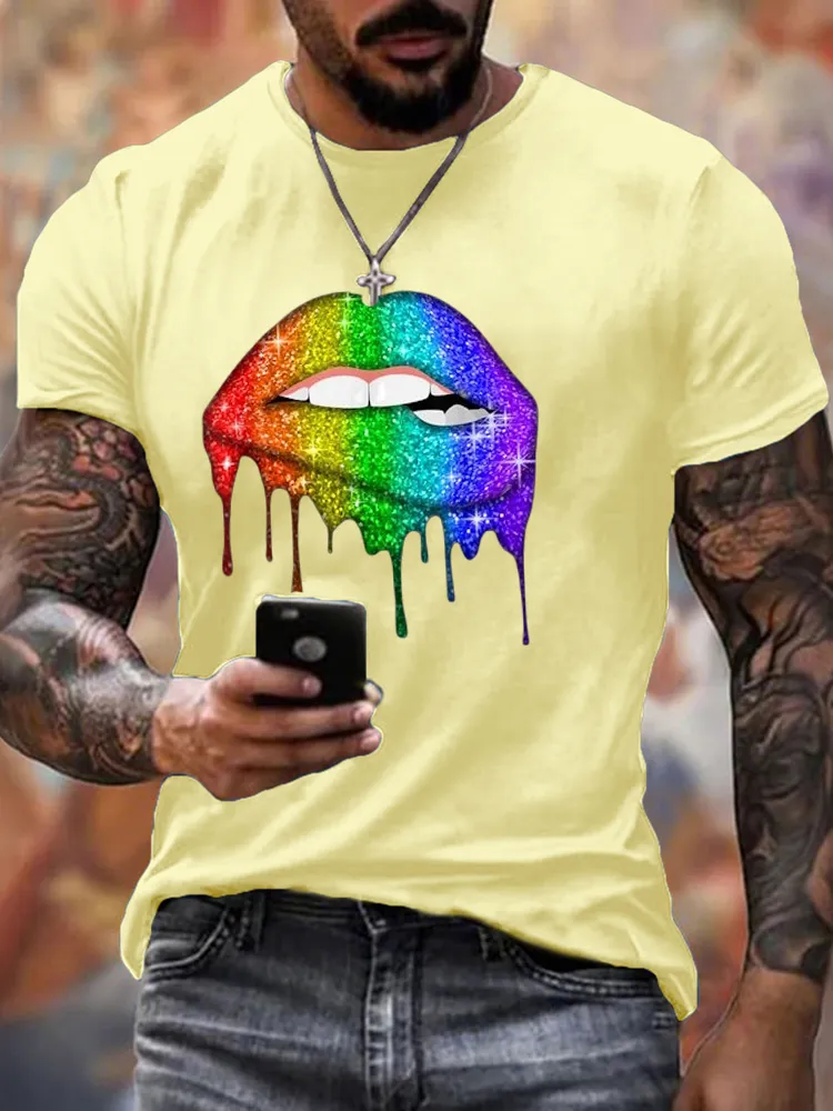 Men'S This Rainbow Lips