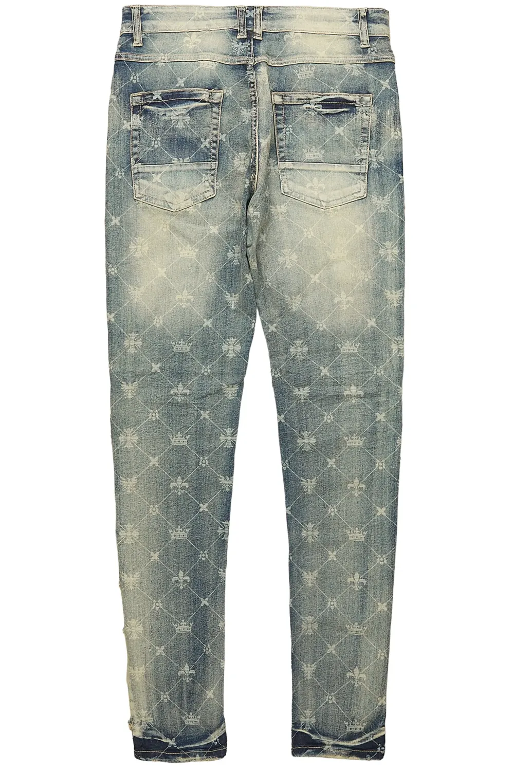 Pasha Indigo Slim Fit Frayed Jean