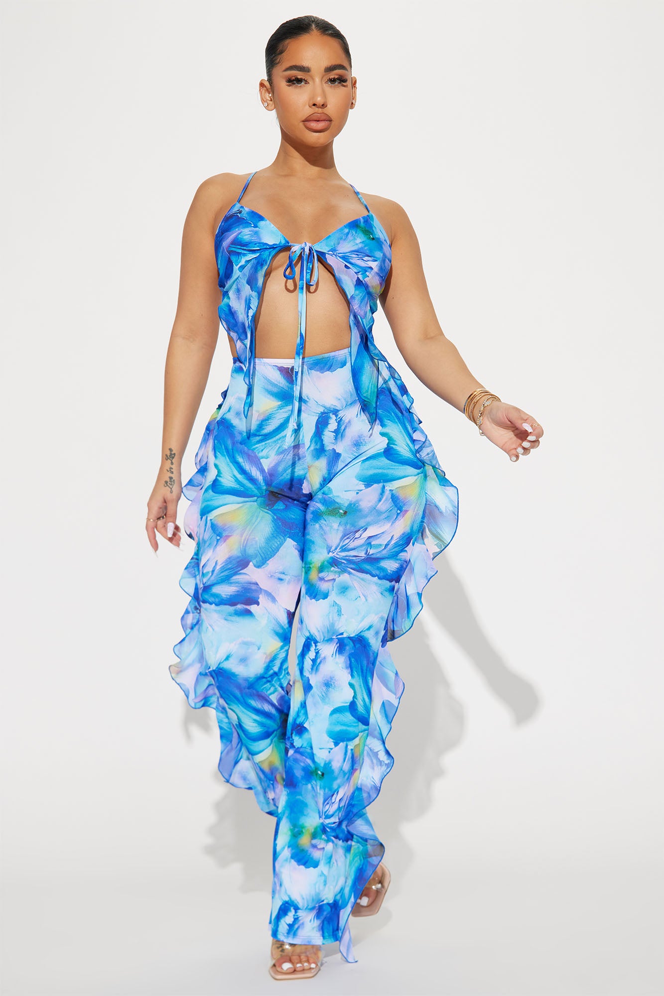 Radiant Day Pant Set - Turquoise