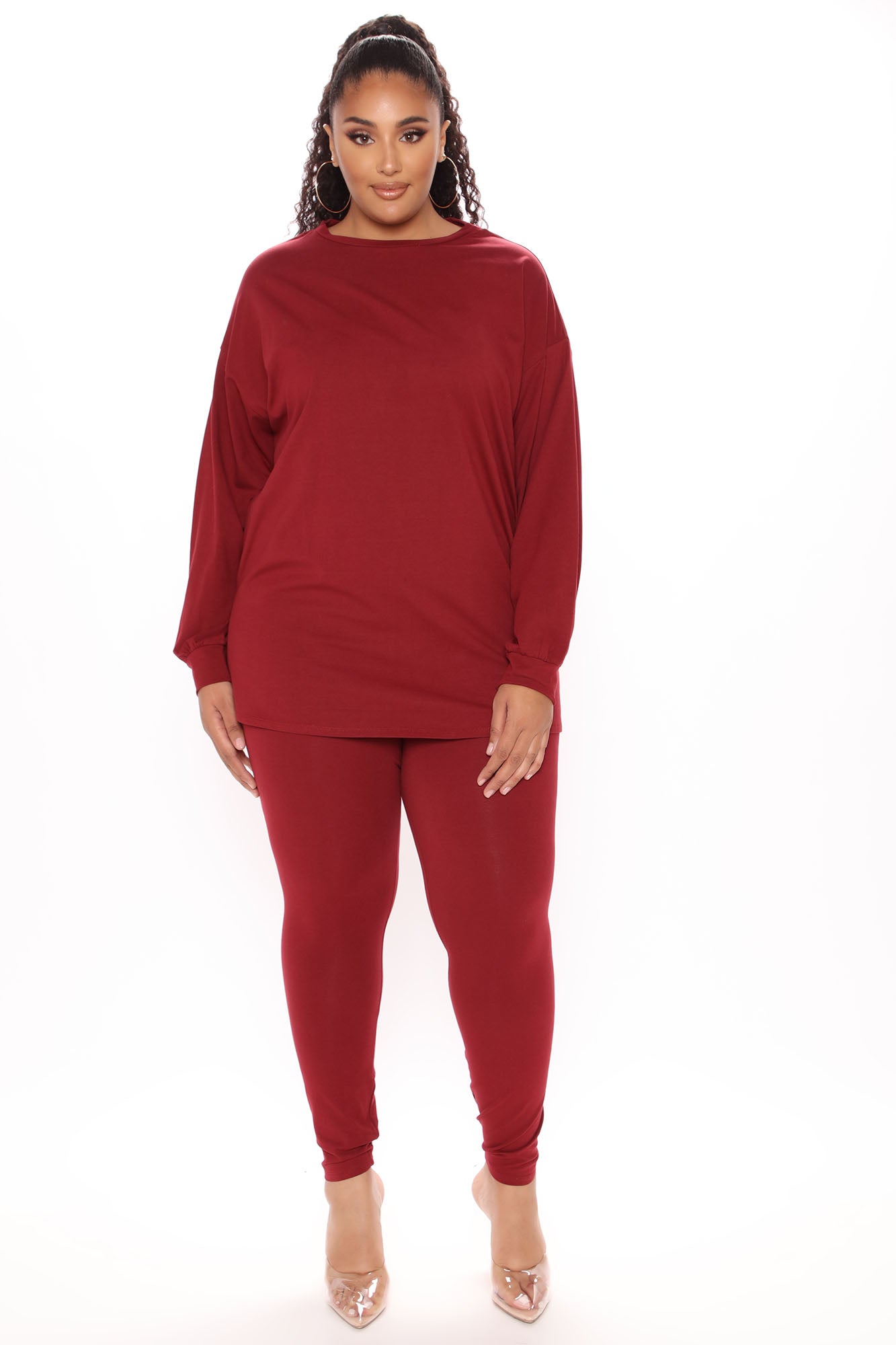 Paparazzi Legging Set - Burgundy