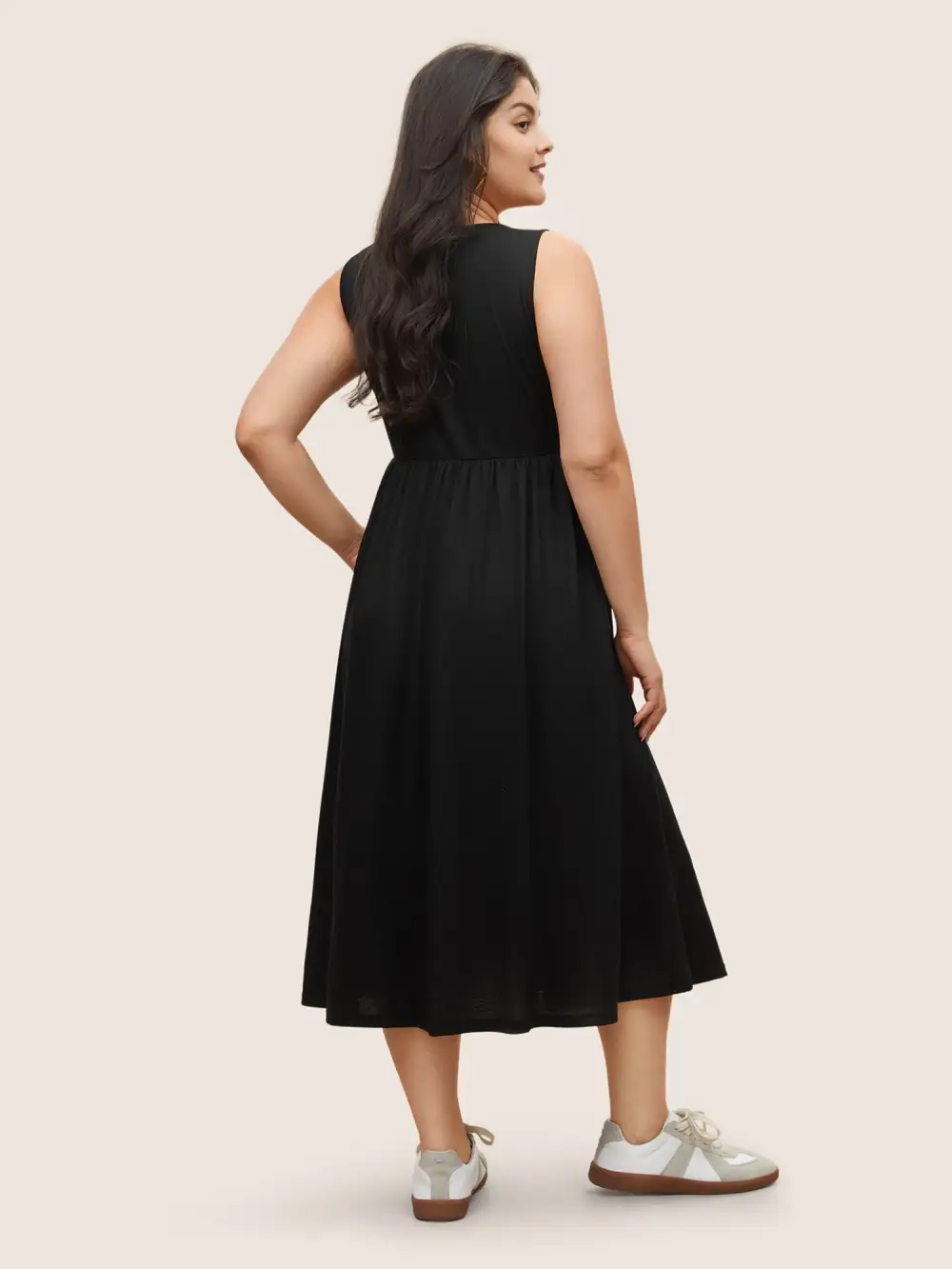 Supersoft Essentials Solid Gathered Tank Dress