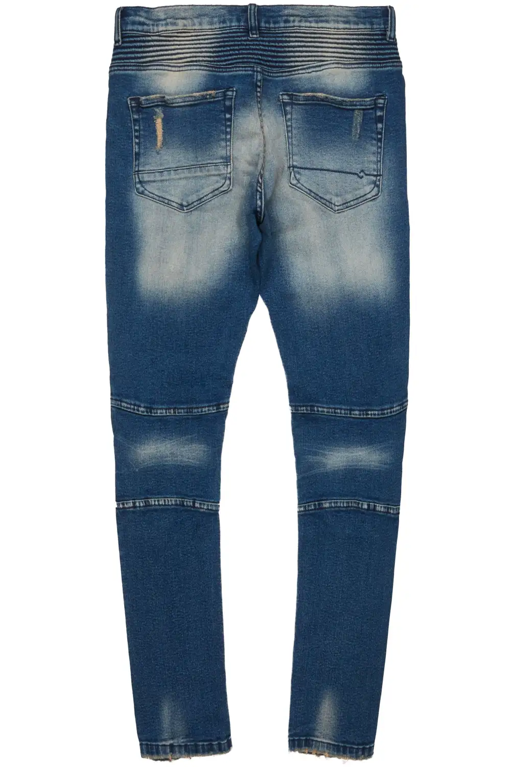 Isah Blue Biker Slim Fit Jean